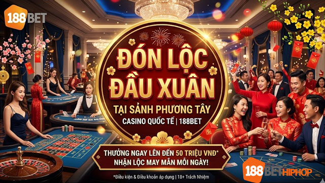 Tổng quan khuyến mãi Tết 188BET tại Sảnh Phương Tây Chương trình khuyến mãi Tết Đón lộc đầu xuân tại sảnh phương tây nhà cái 188BET