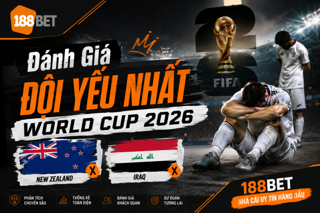 188BET CK đánh giá đội yếu nhất World Cup 2026 để bạn có quyết định chính xác