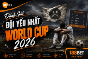 Đội yếu nhất World Cup 2026 theo nhận định của 188BET CK